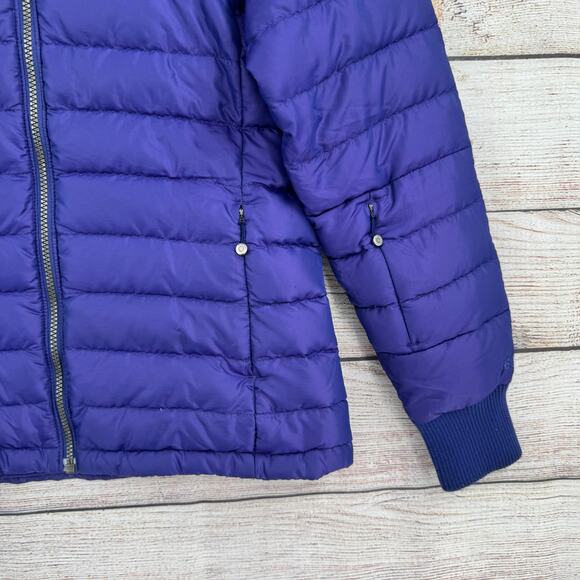 The North Face Goose Down 600 Puffer Jacket Womens Small Purple Hooded - Picture 6 of 13